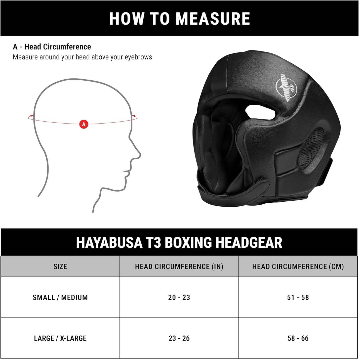 HAYABUSA T3 BOXING HEADGEAR - Various Colors