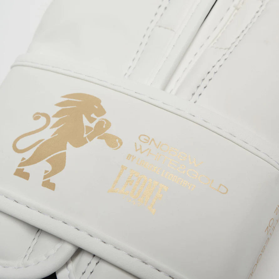 LEONE WHITE & GOLD EDITION BOXING GLOVES