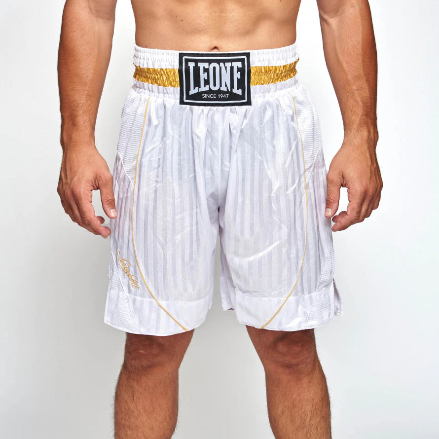 LEONE PREMIUM BOXING SHORTS - White