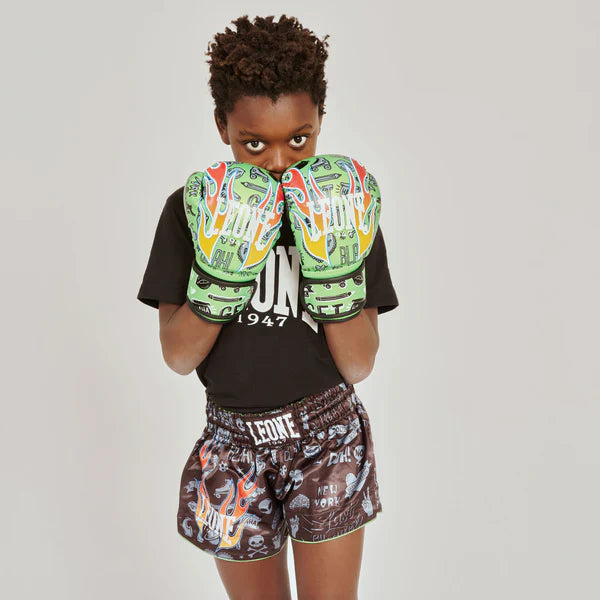 Leone Flames Boxing Gloves - Kids