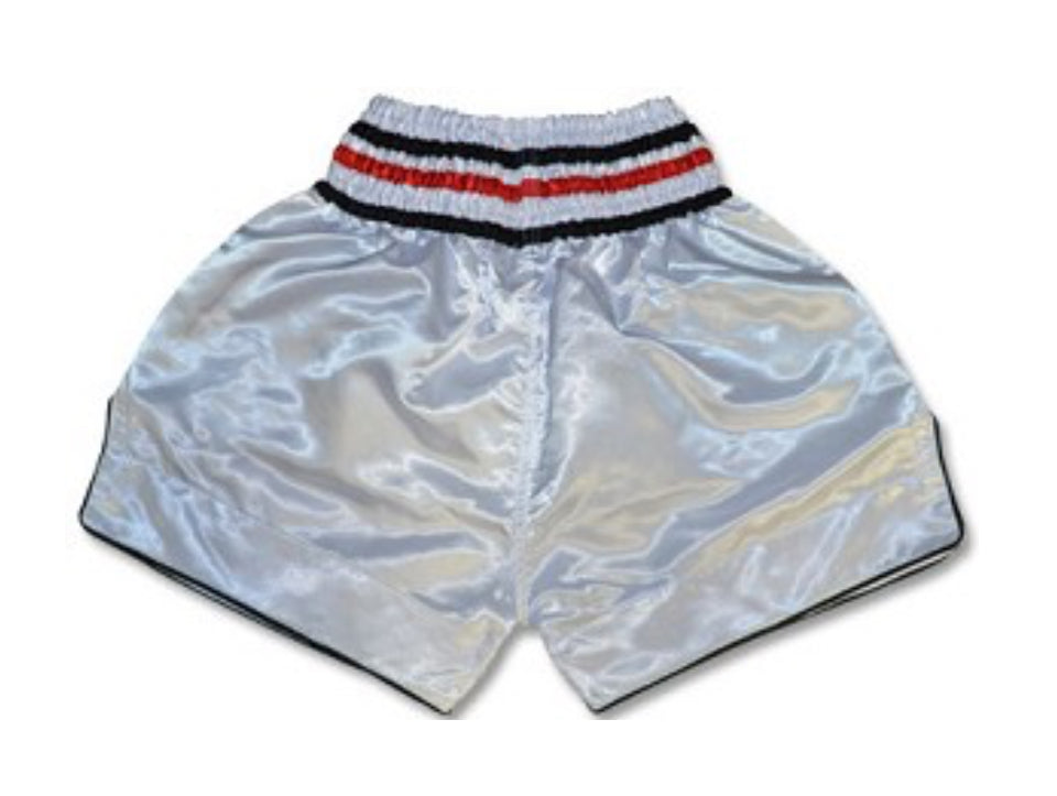 Ring To Cage Thai Shorts - White/Black/Red/Yellow