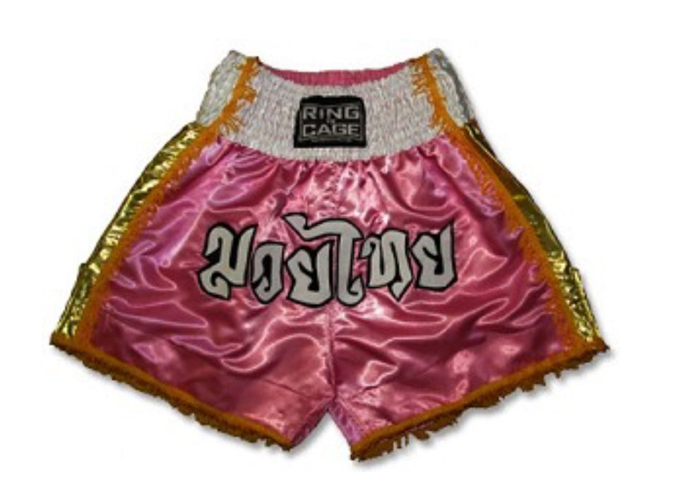 RING TO CAGE THAI SHORTS - Pink