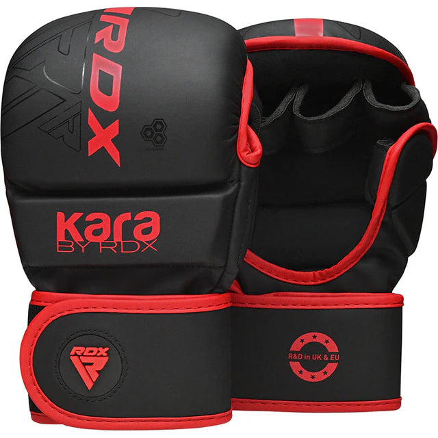 RDX F6 KARA MMA SPARRING GLOVES - 7oz - Red
