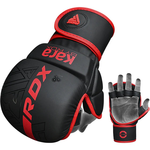 RDX F6 KARA MMA SPARRING GLOVES - 7oz - Red