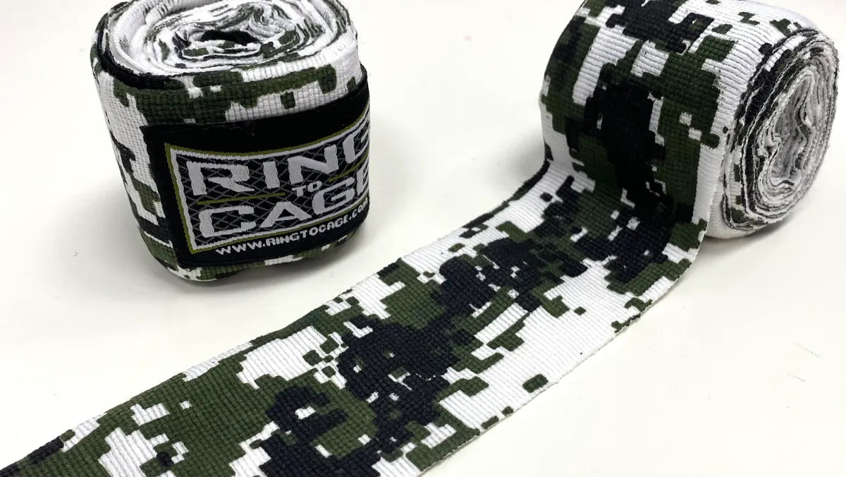 RING TO CAGE HAND WRAPS - Green Digital Camo