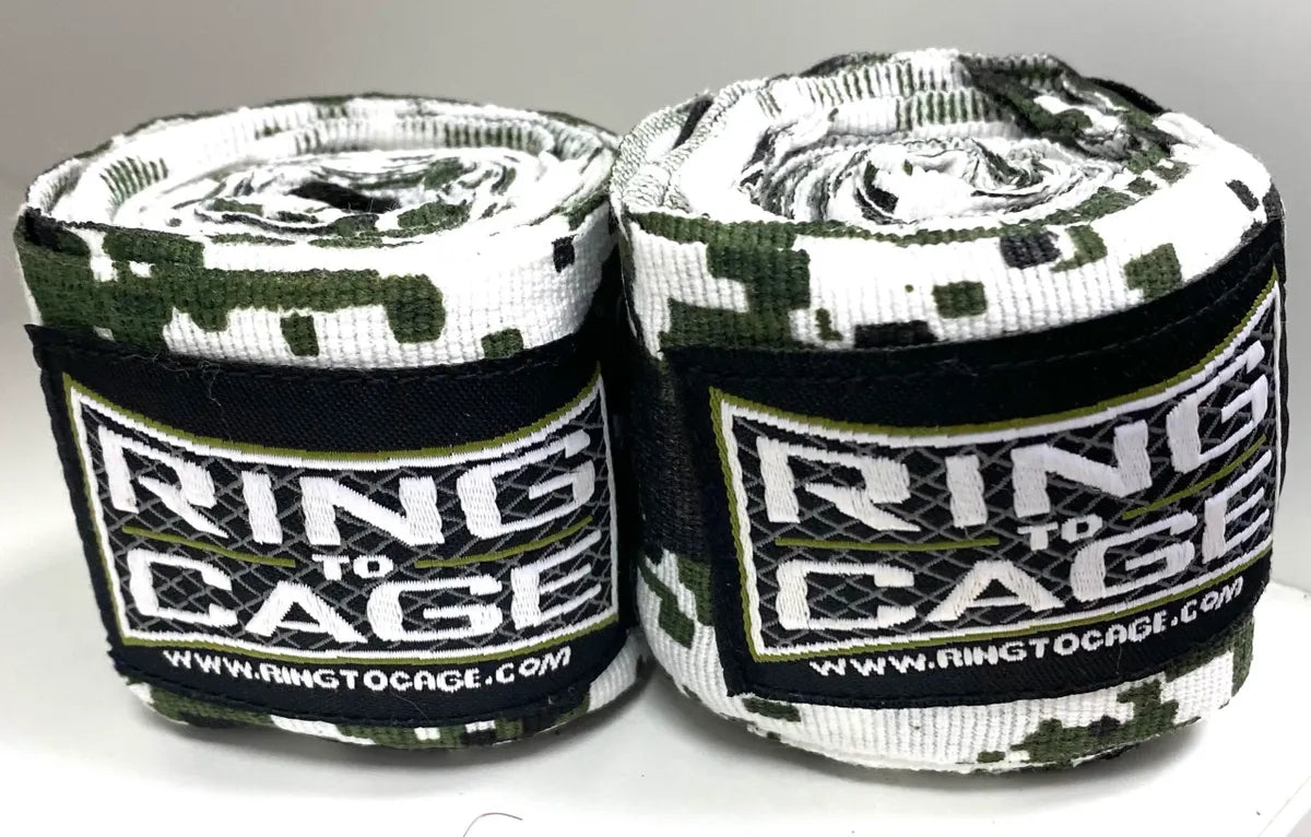RING TO CAGE HAND WRAPS - Green Digital Camo