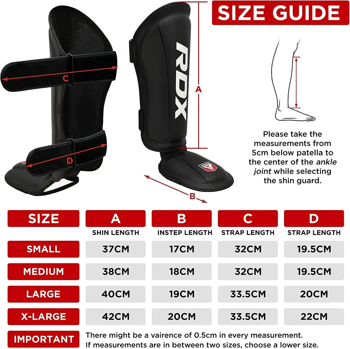 RDX T1 SHIN GUARDS - Various Colors