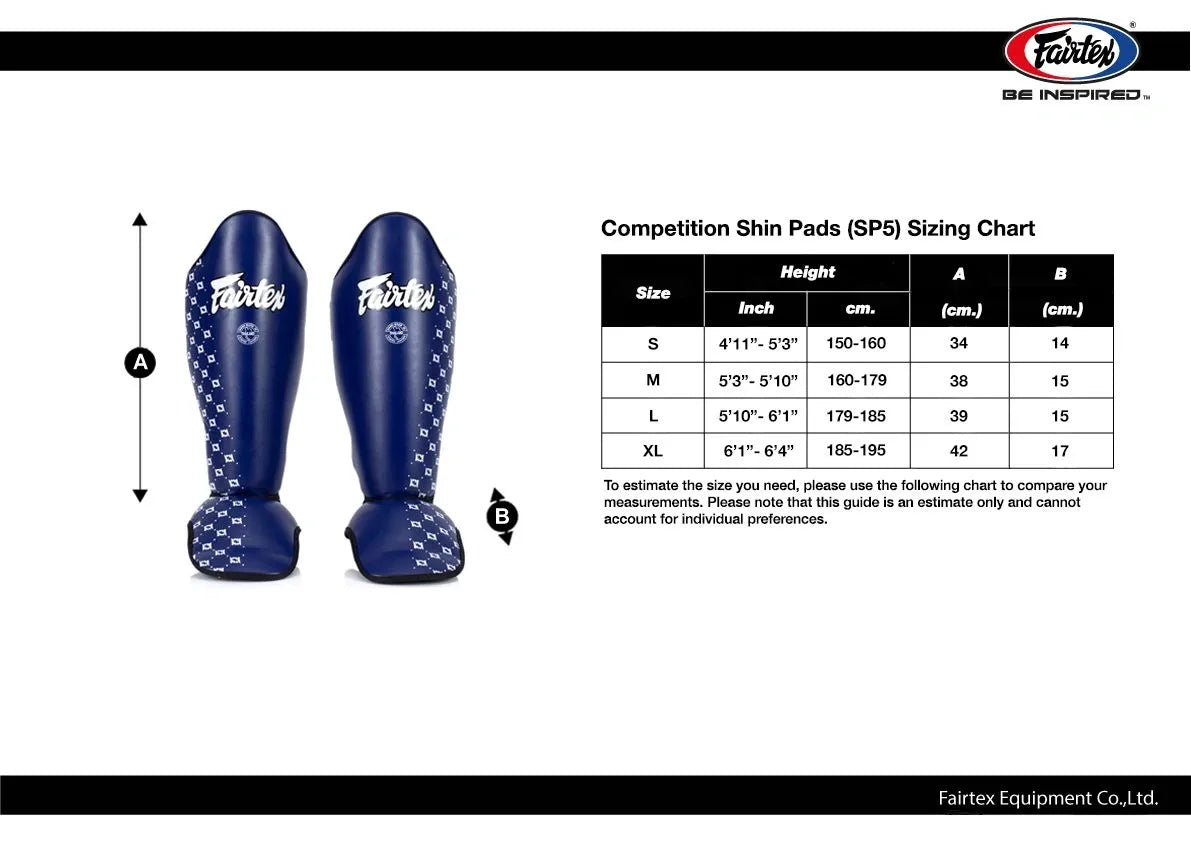 Fairtex SP5 Shin Guards - Various Colors