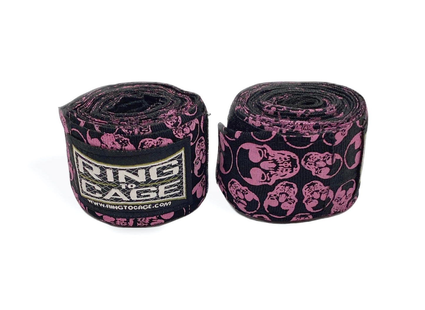 Ring To Cage Hand Wraps - Pink Skulls