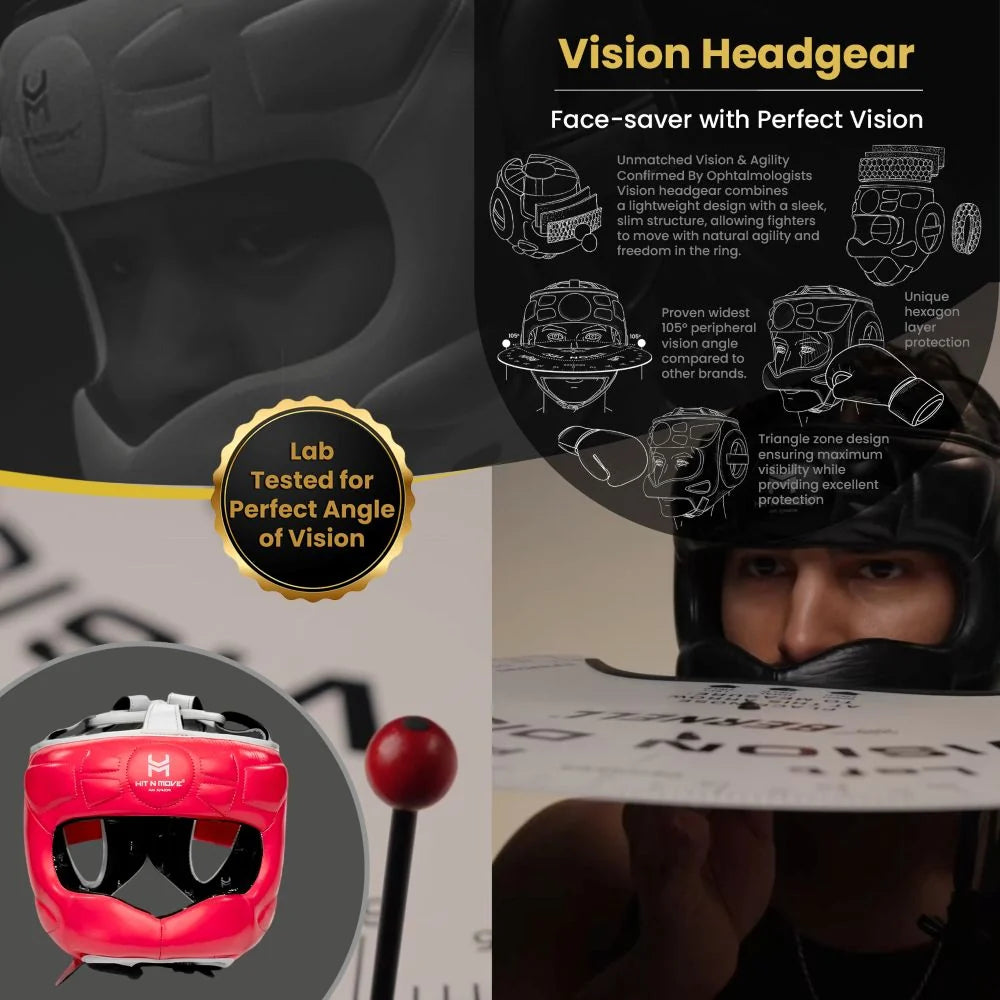 Hit N Move Face Saver Vision Headgear - Multiple Colors
