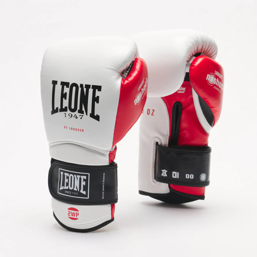 LEONE IL TECNICO N3 BOXING GLOVES - White/Red