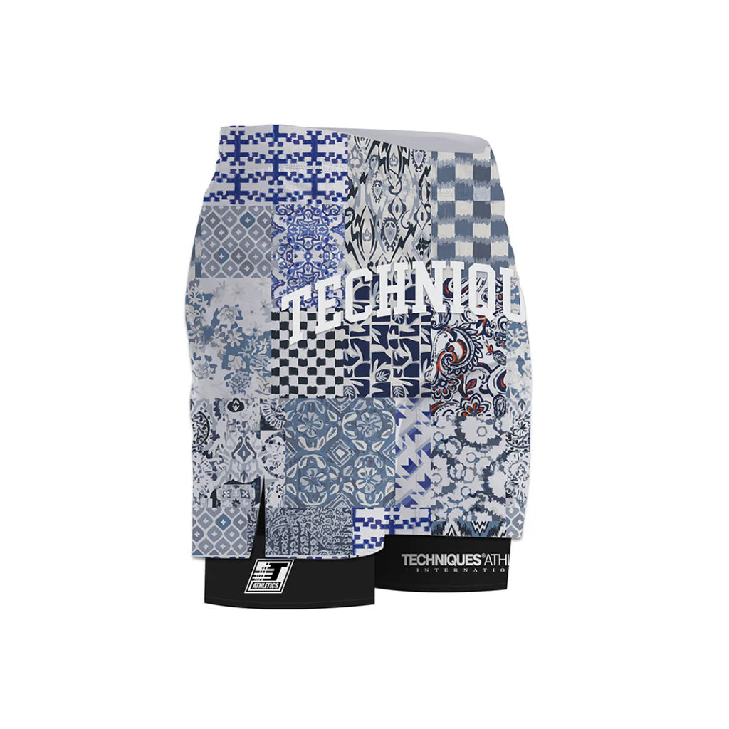 Techniques Combat Blue 2-in-1 MMA Shorts