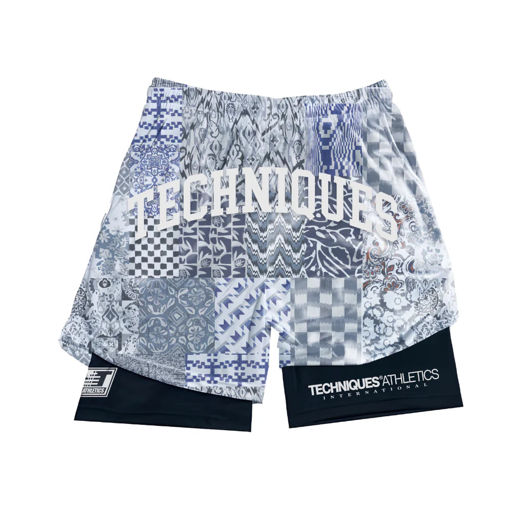 Techniques Combat Blue 2-in-1 MMA Shorts