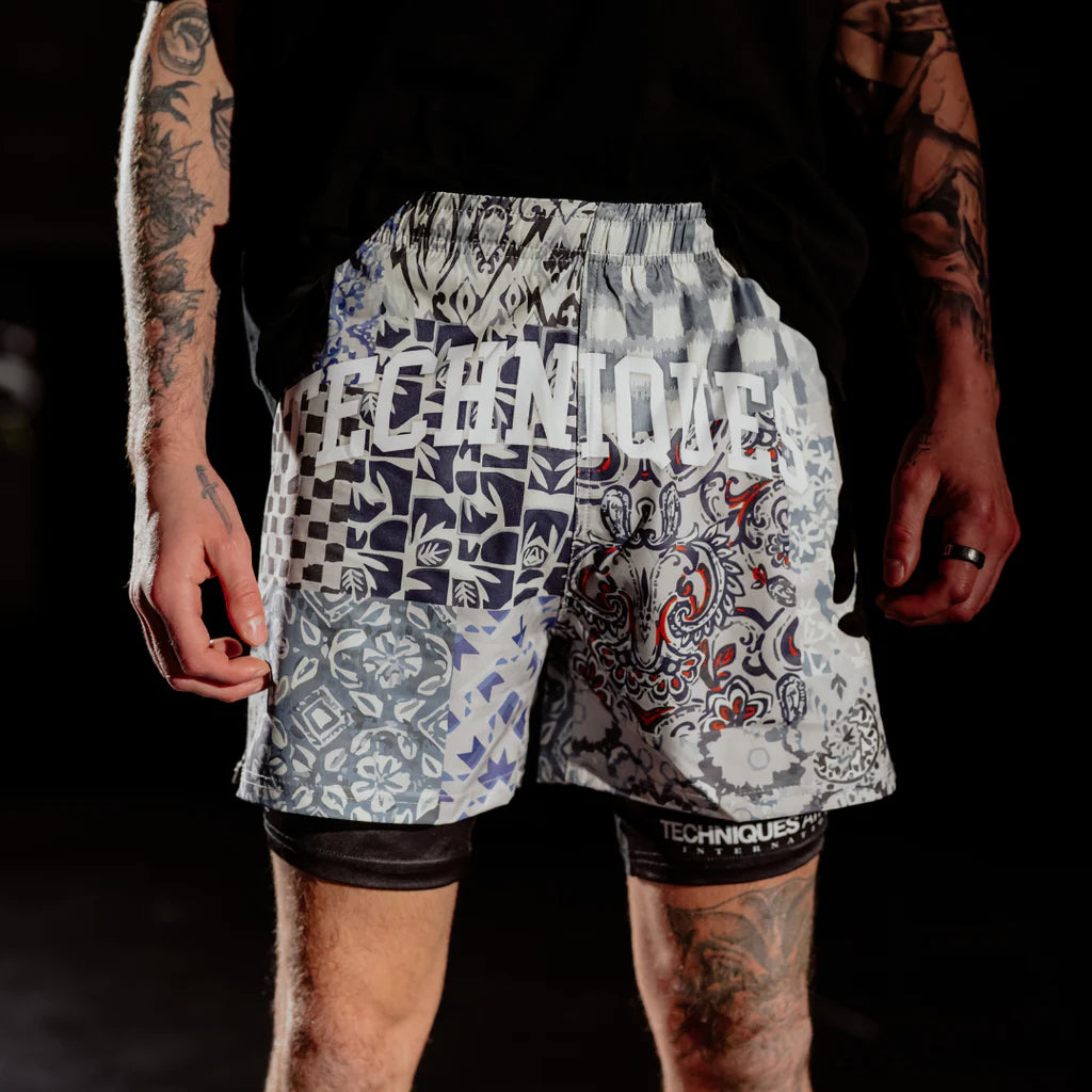 Techniques Combat Blue 2-in-1 MMA Shorts