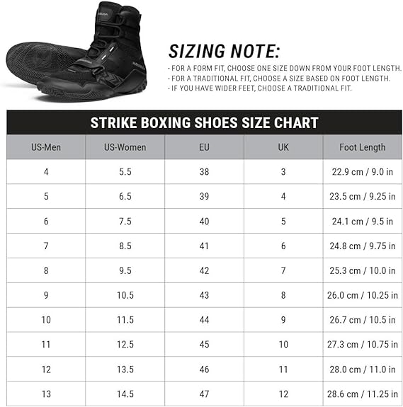 HAYABUSA STRIKE BOXING SHOES - Black