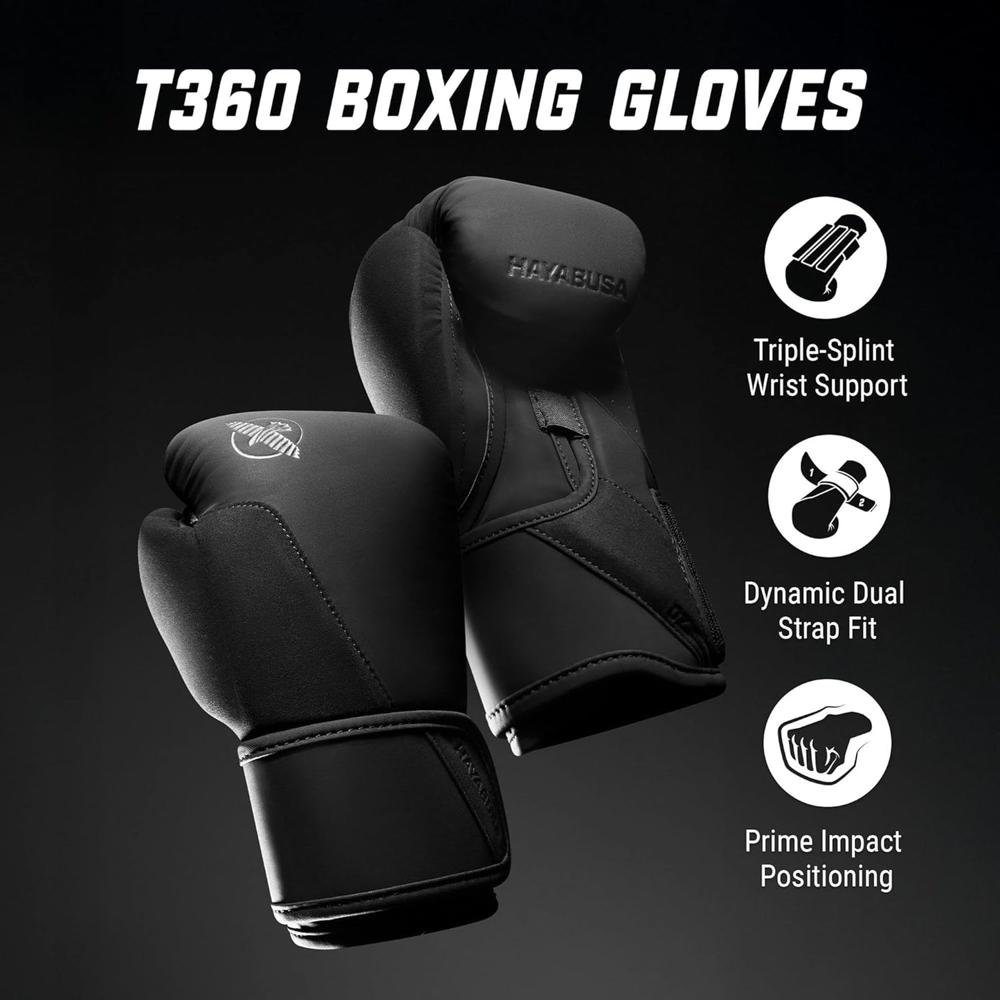 Hayabusa T360 Boxing Gloves - Black