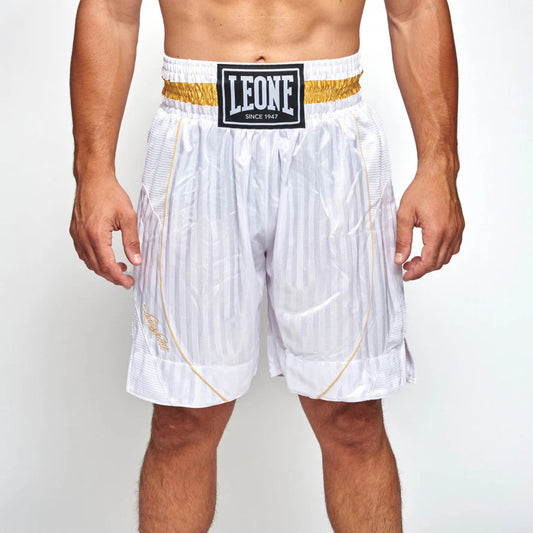 LEONE PREMIUM BOXING SHORTS - White