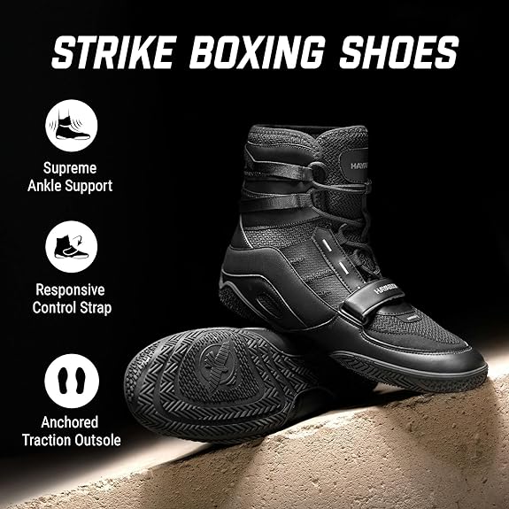 HAYABUSA STRIKE BOXING SHOES - Black