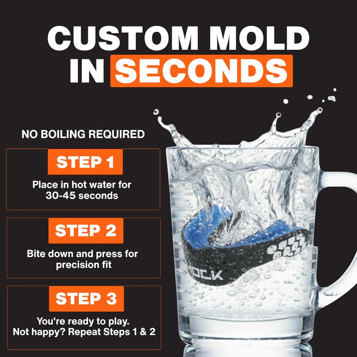 Shock Doctor Gel Max Power Mouthguard - Red Drip Fang - Youth