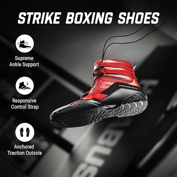 HAYABUSA STRIKE BOXING SHOES - Red