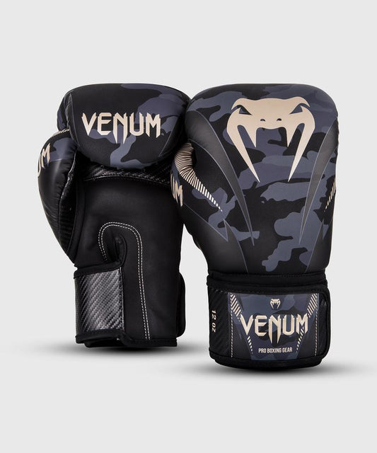 VENUM IMPACT BOXING GLOVES - Dark Camo / Sand
