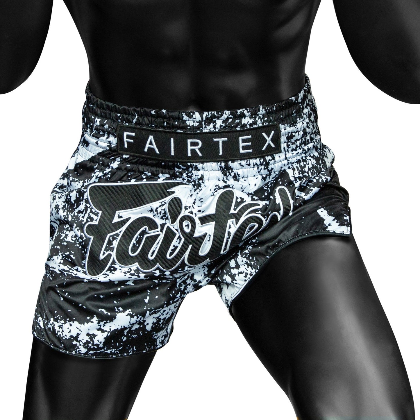 FAIRTEX SLIM CUT THAI SHORTS - Grunge Black