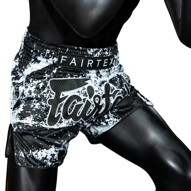 FAIRTEX SLIM CUT THAI SHORTS - Grunge Black