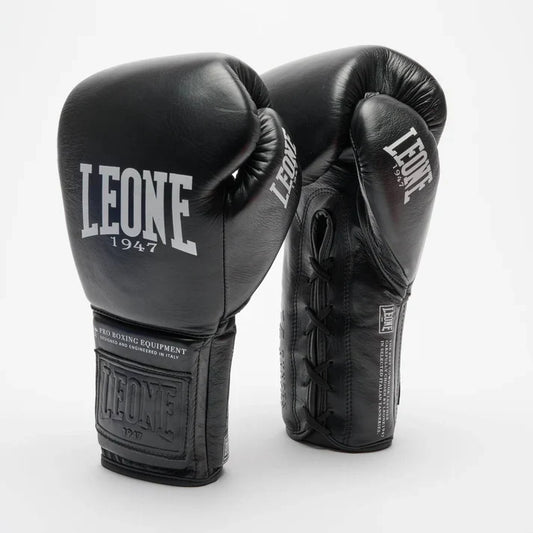 LEONE THE GREATEST BOXING GLOVES - LACEUP - Black