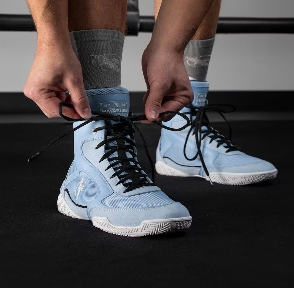 Hayabusa Pro Boxing Shoes - Powder Blue