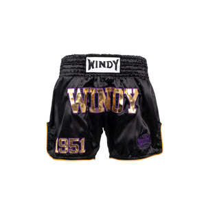 WINDY RETRO 2.0 THAI SHORTS - Satin Black