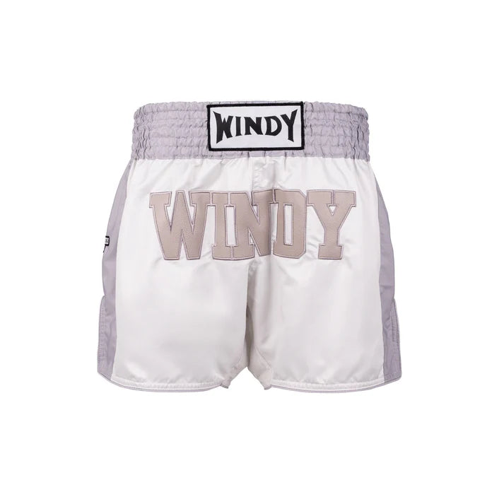 WINDY RETRO 2.0 THAI SHORTS - White/Gray