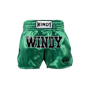 Windy Retro 2.0 Thai Shorts - Satin Green