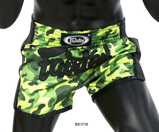 Fairtex Slim Cut Thai Shorts - Green Camo