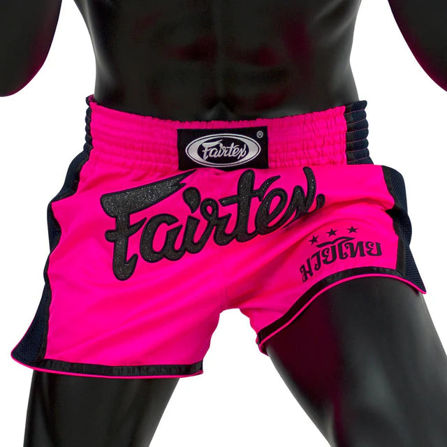 FAIRTEX SLIM CUT THAI SHORTS - Shocking Pink