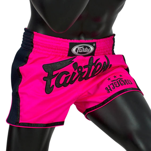 FAIRTEX SLIM CUT THAI SHORTS - Shocking Pink