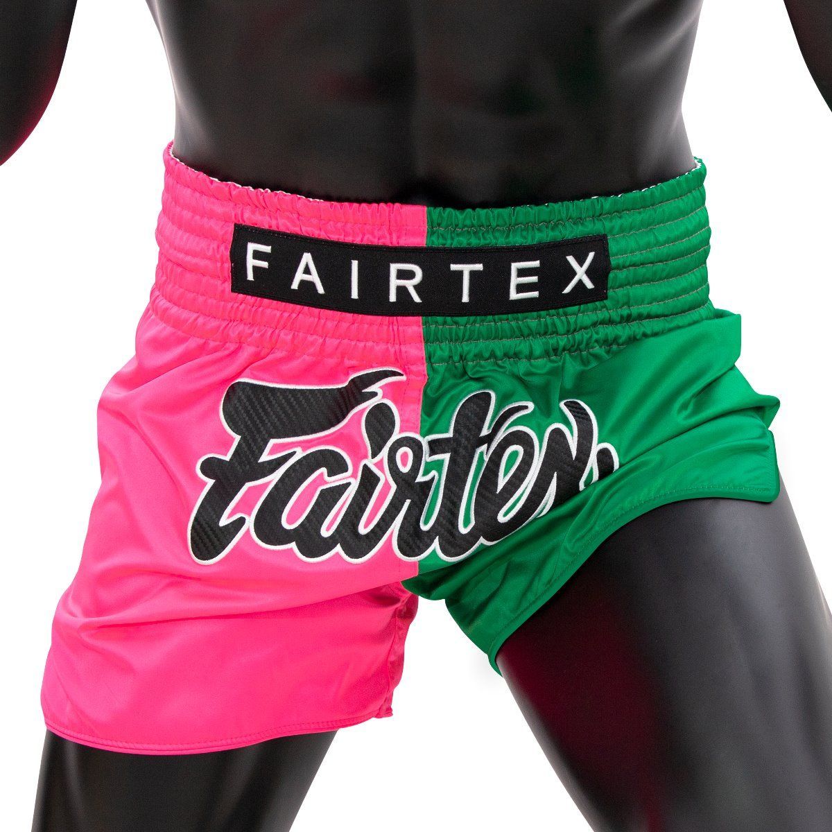 FAIRTEX SLIM CUT THAI SHORTS - Pink/Green