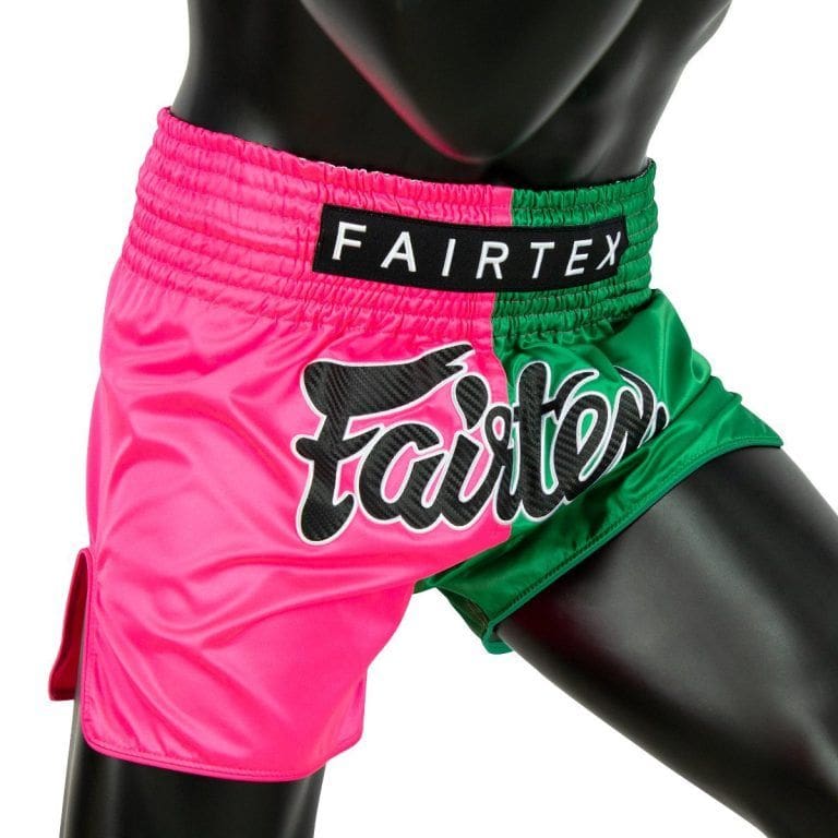 FAIRTEX SLIM CUT THAI SHORTS - Pink/Green