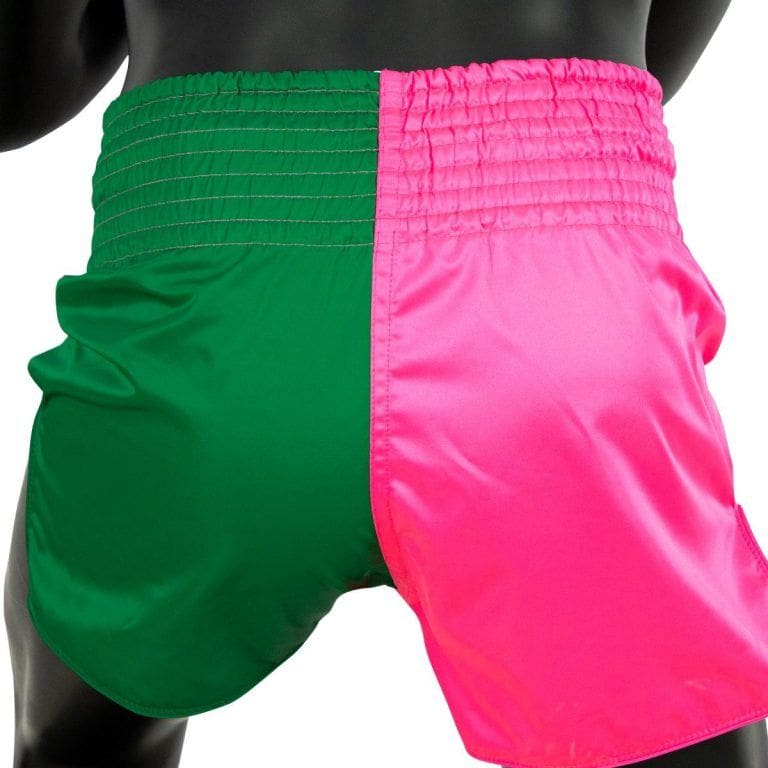 FAIRTEX SLIM CUT THAI SHORTS - Pink/Green