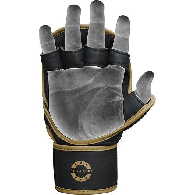 RDX F6 KARA MMA SPARRING GLOVES - 7oz - Gold