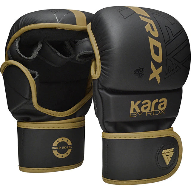 RDX F6 KARA MMA SPARRING GLOVES - 7oz - Gold