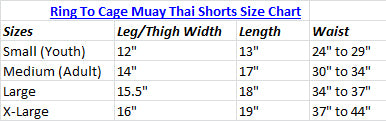 Ring to Cage Thaise Shorts - Zwart/Goud/Rood