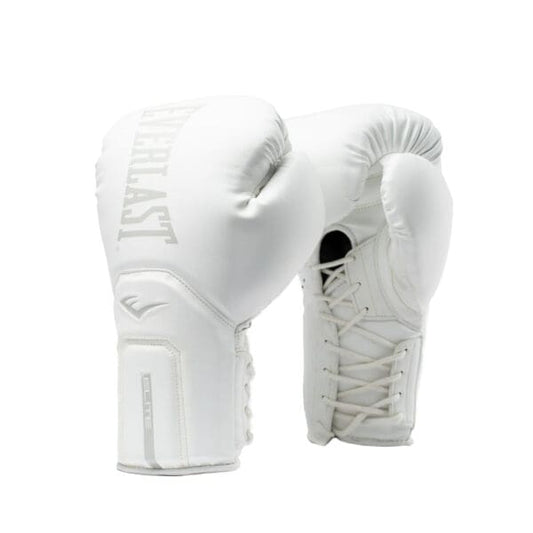 Everlast Elite 2 Pro Boxing Gloves - LaceUp - White