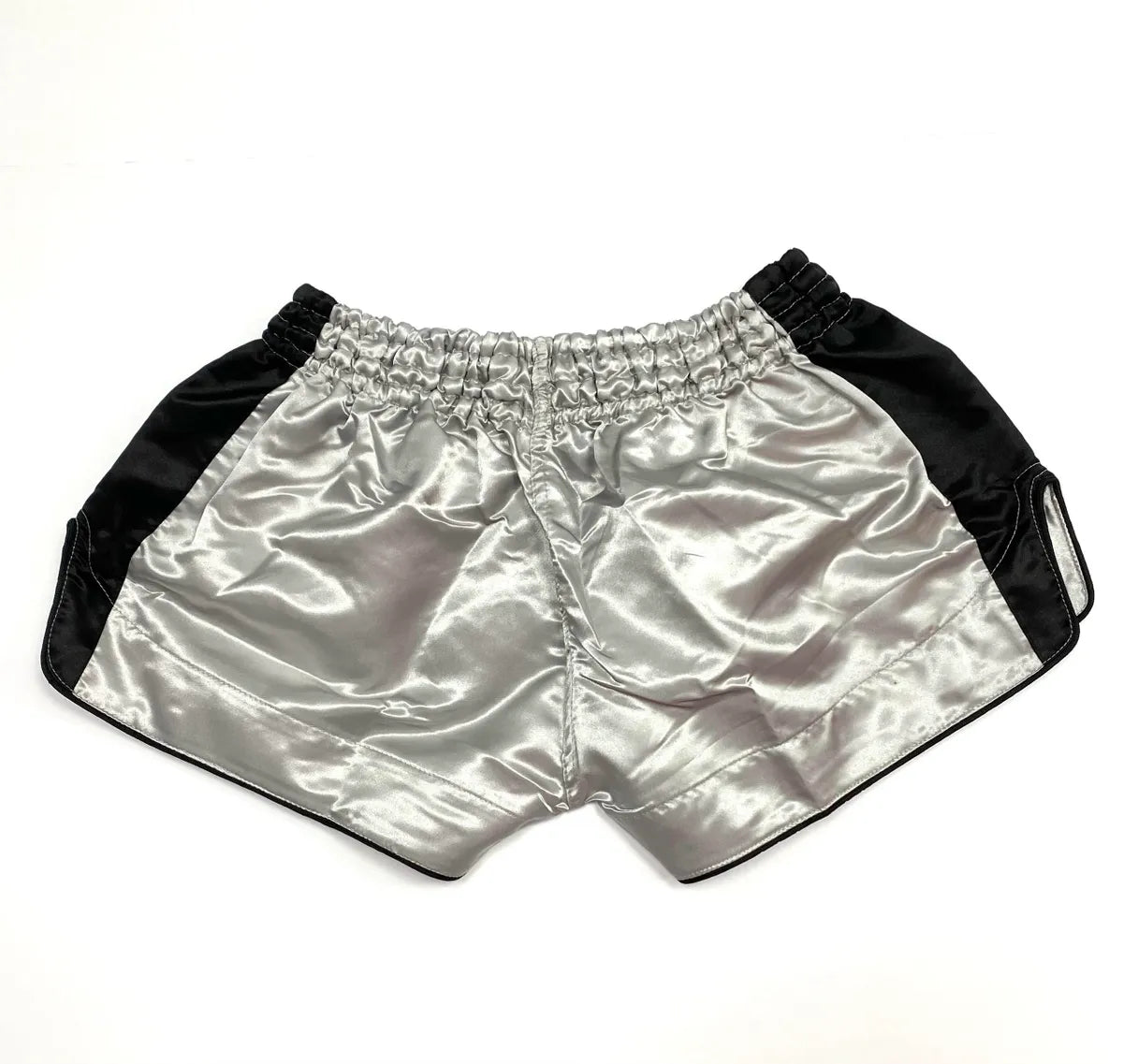 RING TO CAGE RETRO THAI SHORTS - Silver/Black