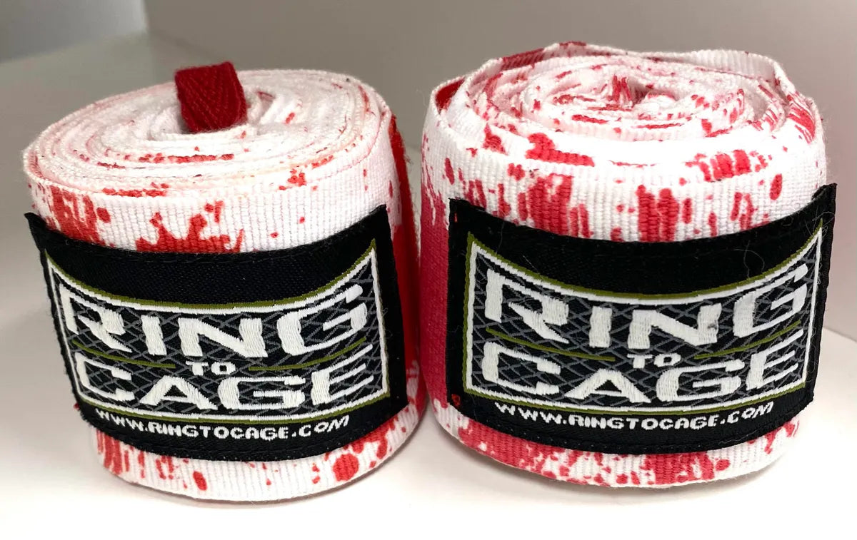 RING TO CAGE HAND WRAPS - Blood Stains