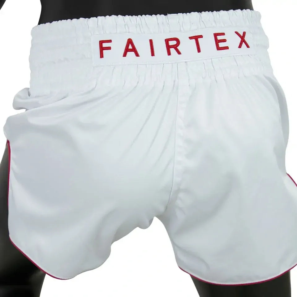 FAIRTEX SLIM CUT THAI SHORTS - WHITE SATORU