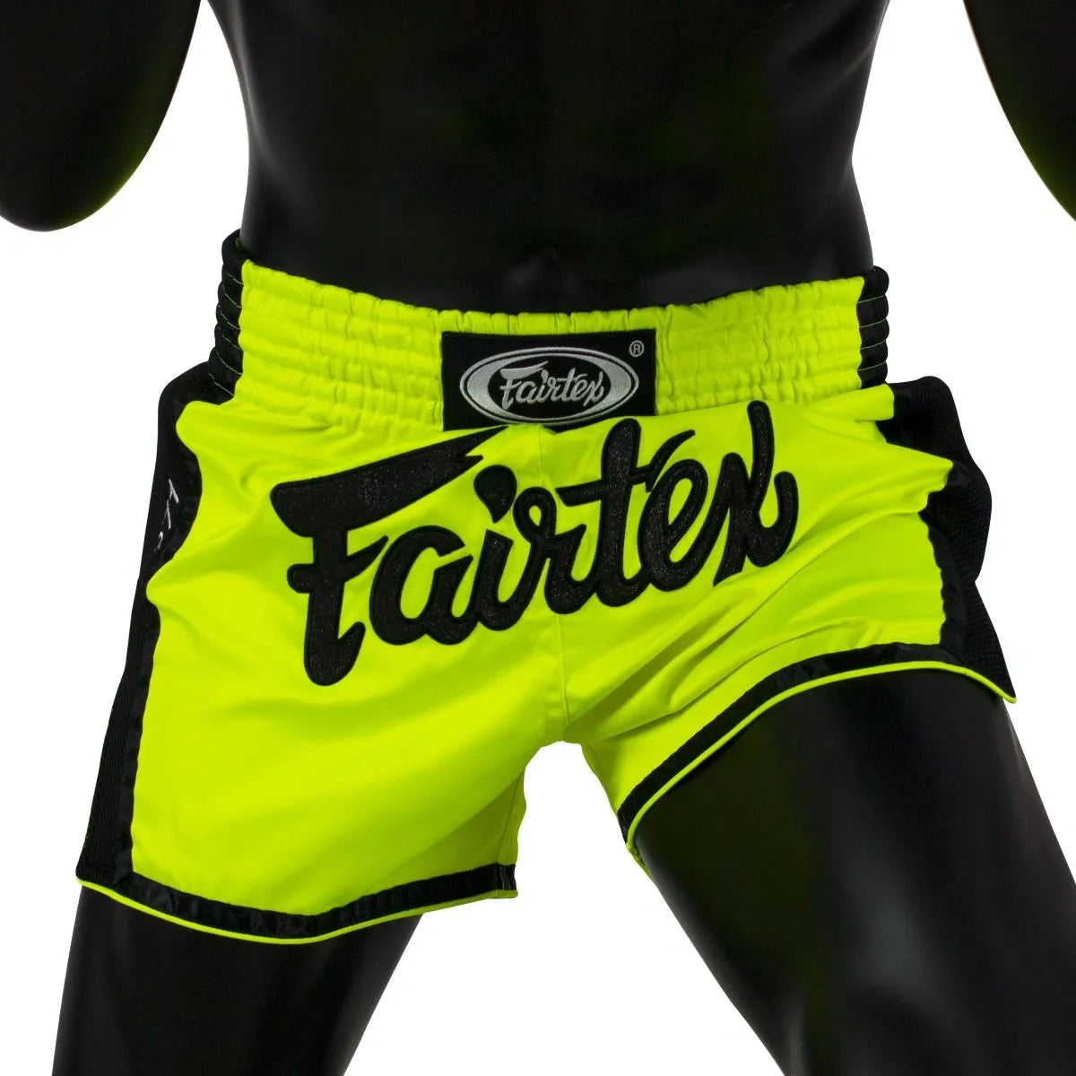 FAIRTEX SLIM CUT THAI SHORTS - LIME GREEN