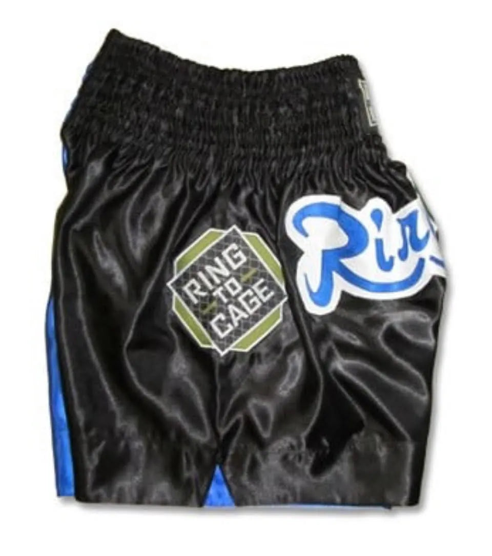 RING TO CAGE THAI SHORTS - Black/Blue