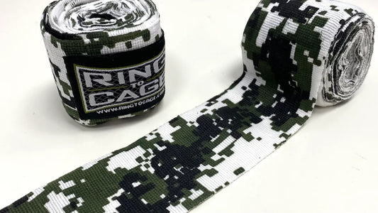 RING TO CAGE HAND WRAPS - Green Digital Camo