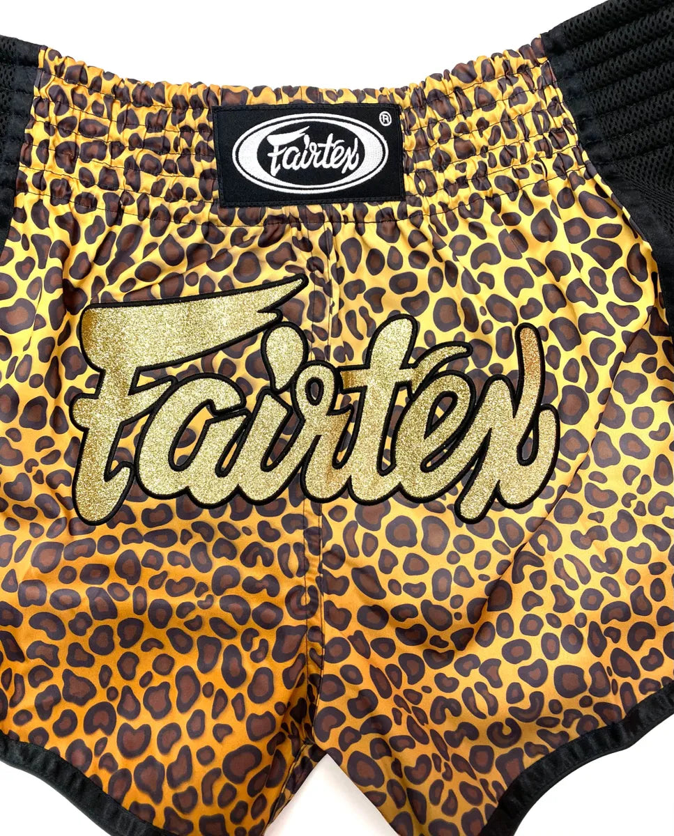 FAIRTEX SLIM CUT THAI SHORTS - LEOPARD PRINT