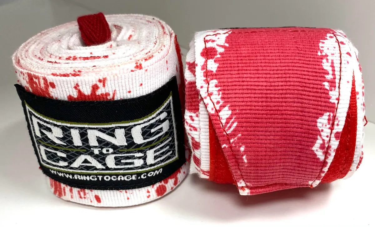 RING TO CAGE HAND WRAPS - Blood Stains